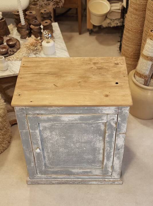 Blue-grey patinated sideboard / jam cupboard