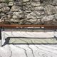 Vintage rectangular coffee table 1970 chrome, wood & smoked glass