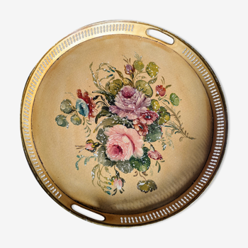 Napoleon III painted sheet metal tray