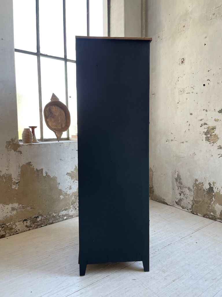 Old black storage window