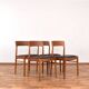 Chaises de salle à manger danoises en teck et cuir par Henning Kjærnulf pour Korup Stolefabrik, années 1960, lot de 4