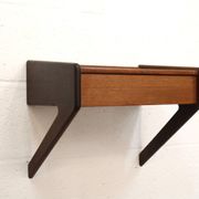 Floating nightstand  in teak wood by Sigfred Omann for Olholm Mobelfabrik