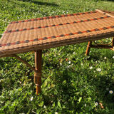 Rattan and wicker deck chair