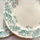 Set of 6 Antique Terre de Fer "Lilac" Longchamp Flat Plates, 19th Century