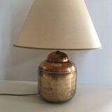 Vintage hammered brass lamp