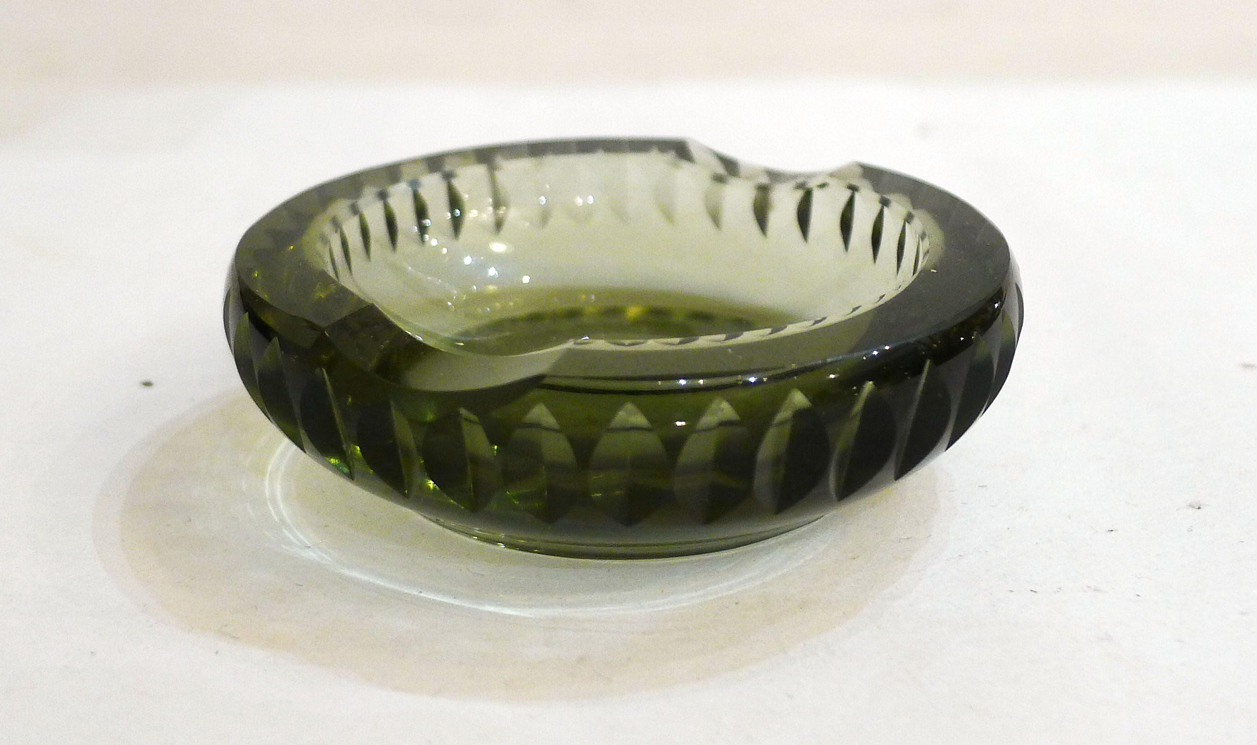 Smoked art deco ashtray