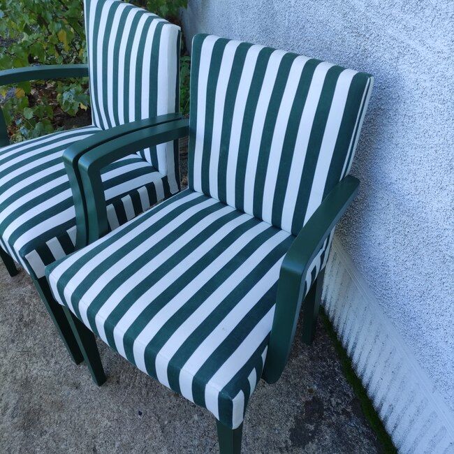 Pair of bridge armchairs