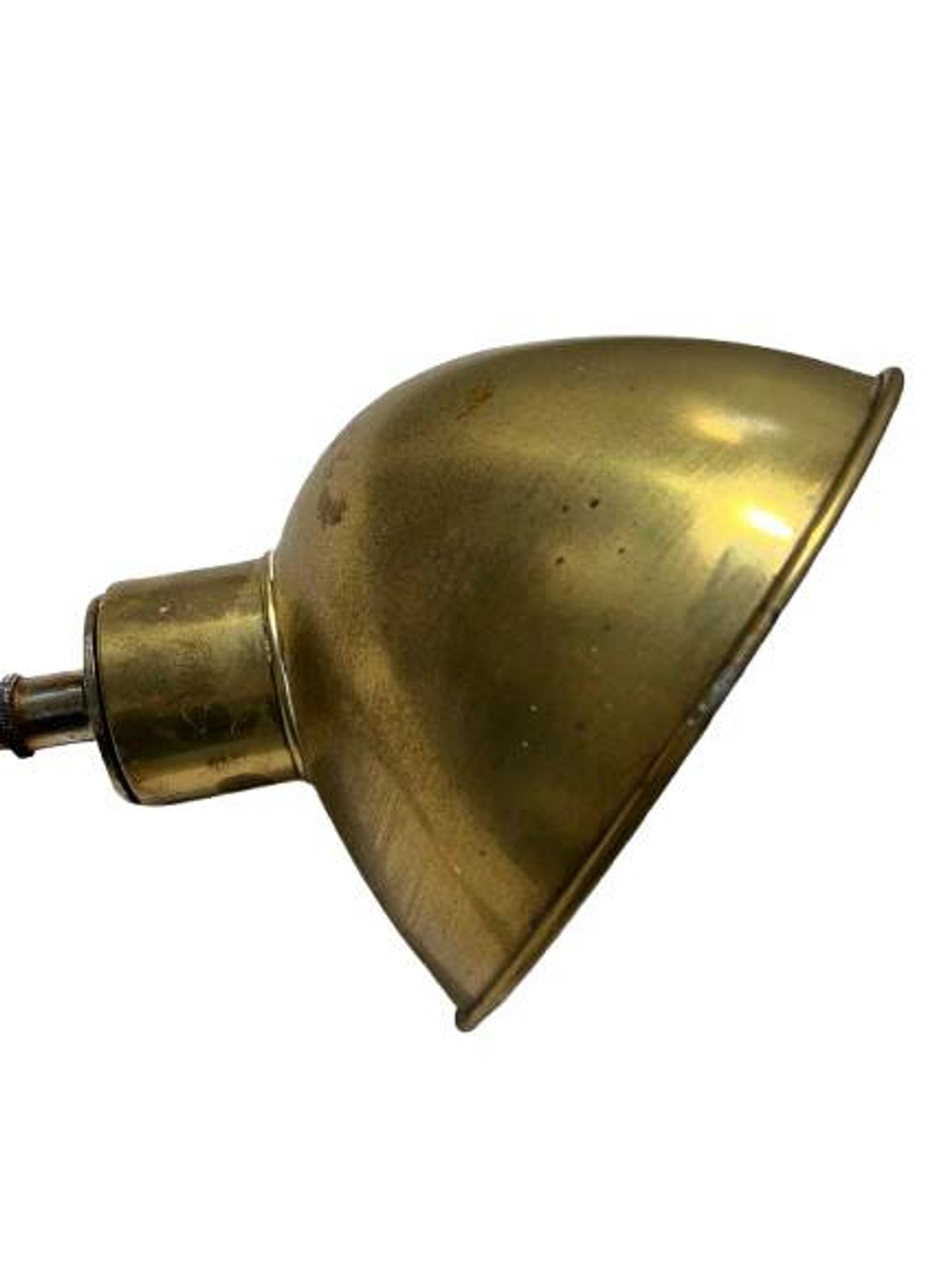 Pair of exterior or interior wall lights in gilded metal, 60s/80s