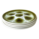 4 vintage Moulin des Loups oyster plates