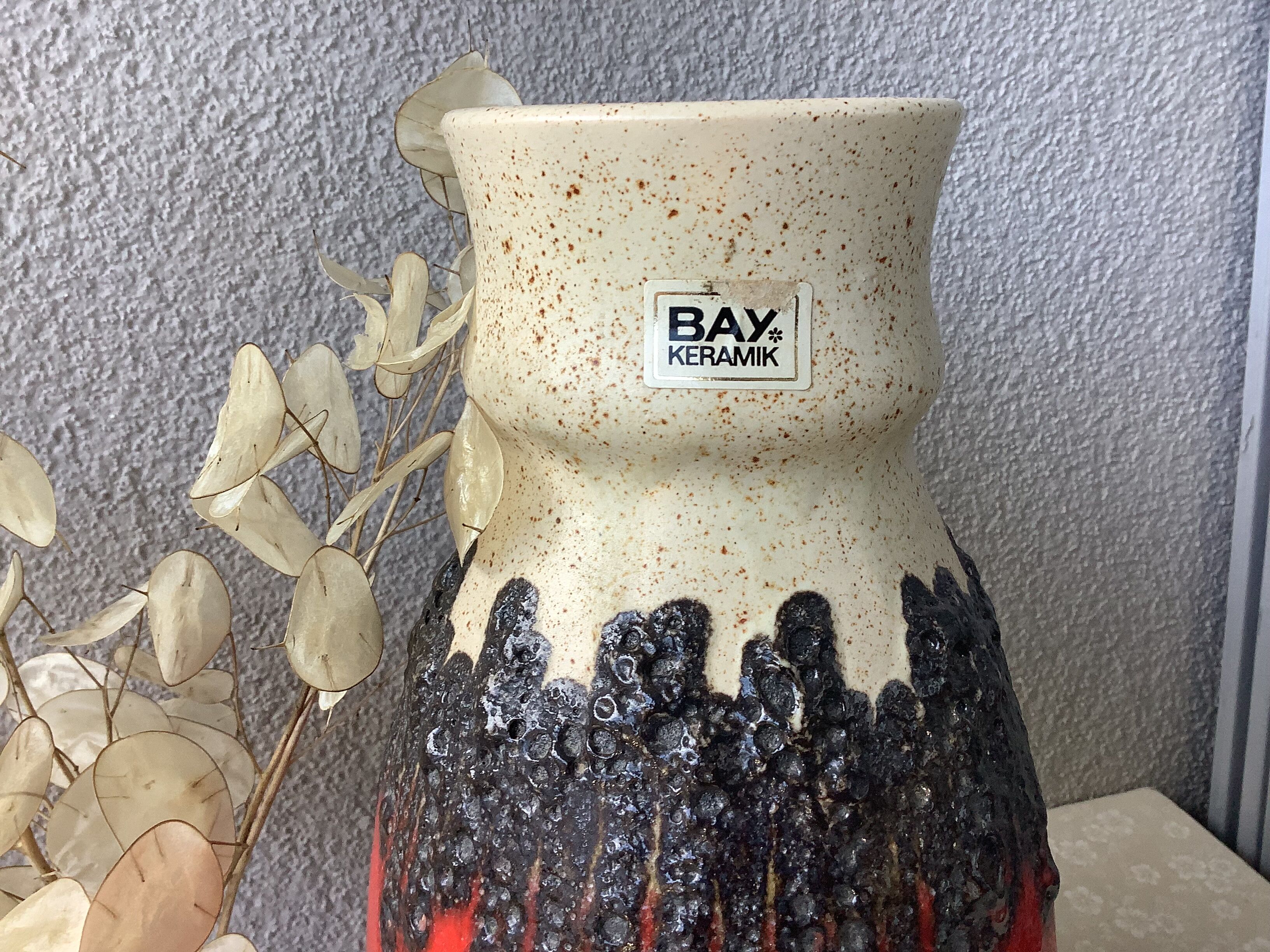 Vase Bay Keramik fat lava West Germany 7030