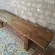 Large brutalist bench in solid oak