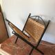 Pretty magazine rack in iron and braided rope