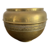 Cache pot en laiton doré Villedieu