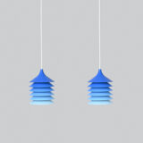 IKEA "Duett" pendant lamps by Bent Gantzel Boysen 1970s.