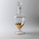 Carafe vintage en verre de Murano des années 1960, verre clair avec détails dorés et bouchon