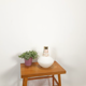 Vintage glass pendant lamp with red orange stripes, Zukov