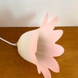 Set of 2 vintage pink tulip pendant lights