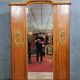 Louis XVI library cabinet in noble wood marquetry around 1850-1880
