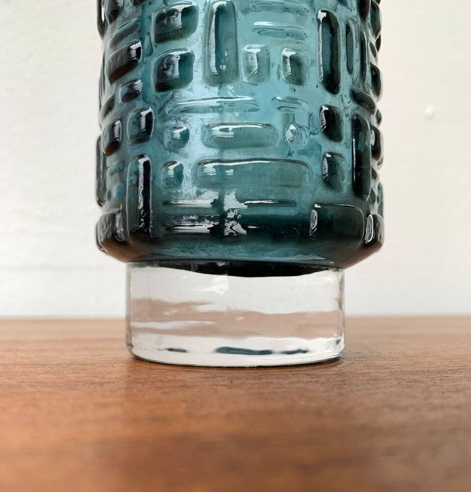 Brutalist Glass Bulb Vase Mid-Century Model F231 by Emil Funke for Gral