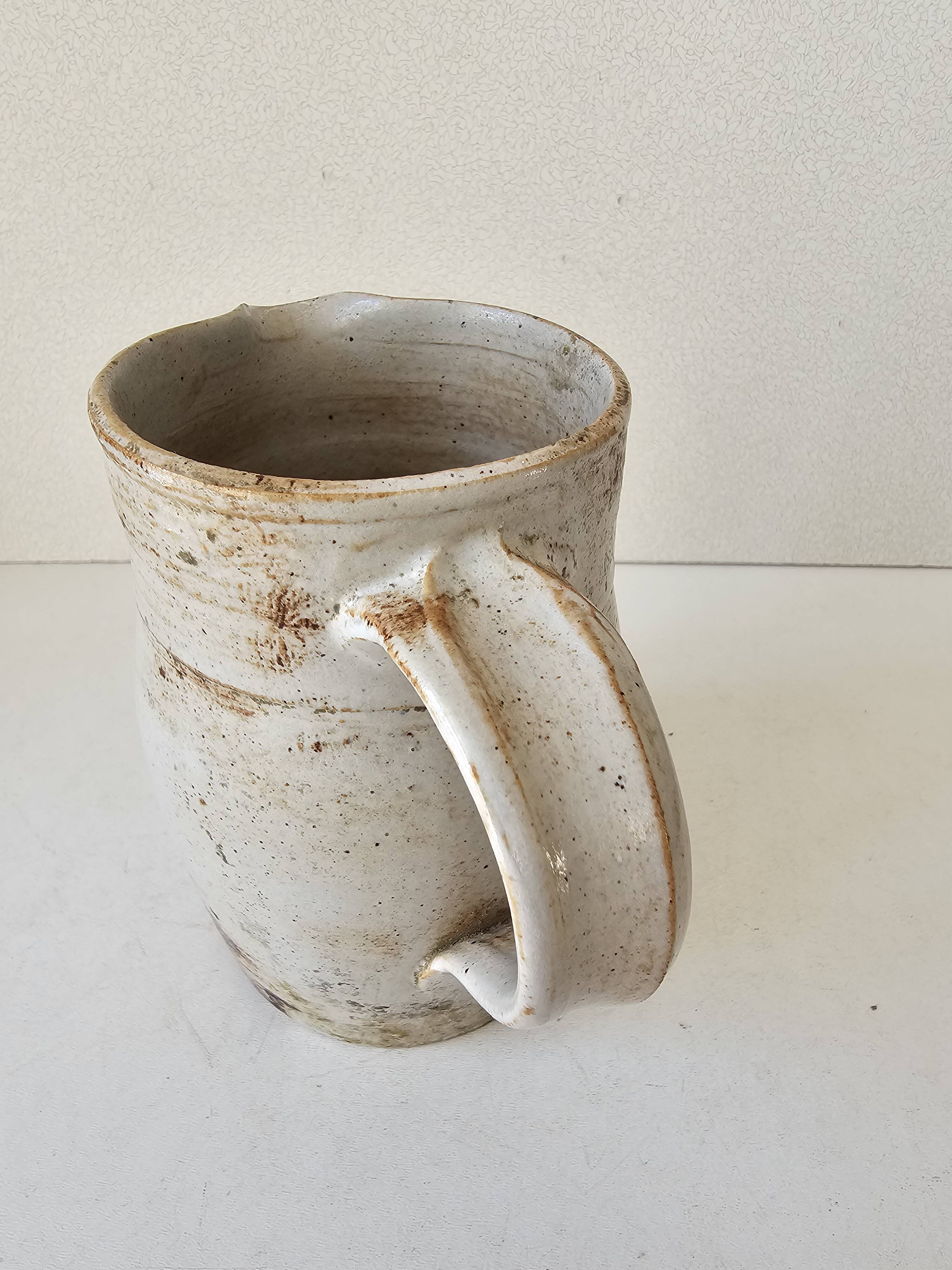 Ceramic pitcher signed Albert Breton Vezelay