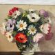 Painting, still life with wildflowers by surgeon 20th century