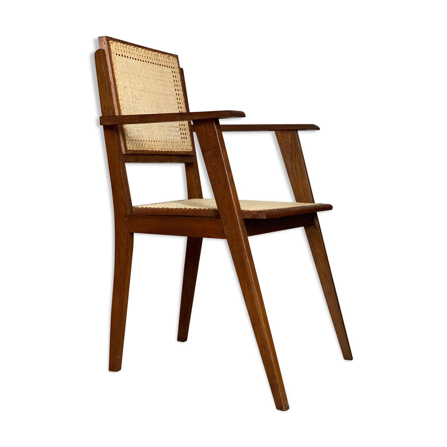 Vintage cannage armchair
