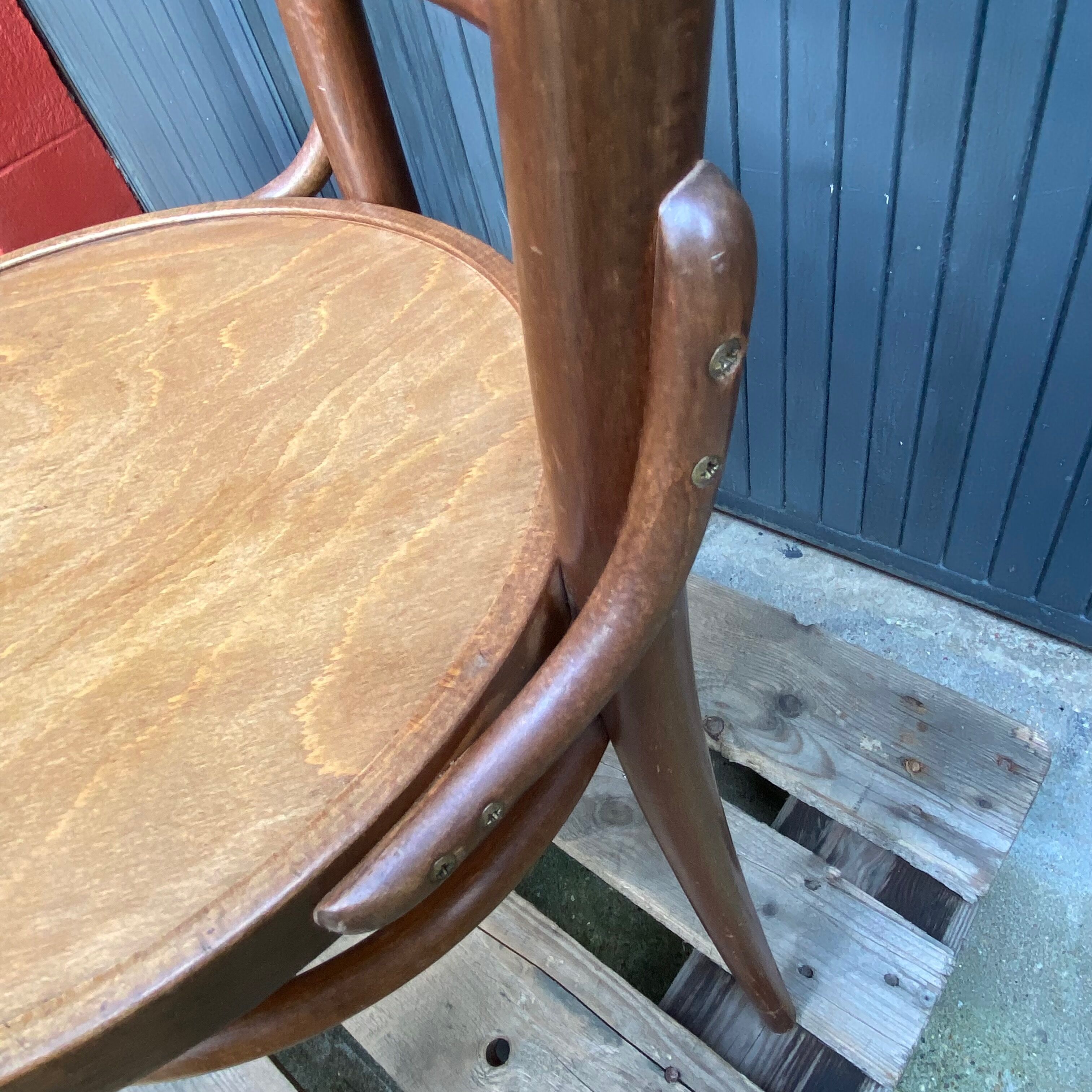 Lot de 2 chaises bistrot en bois courbé