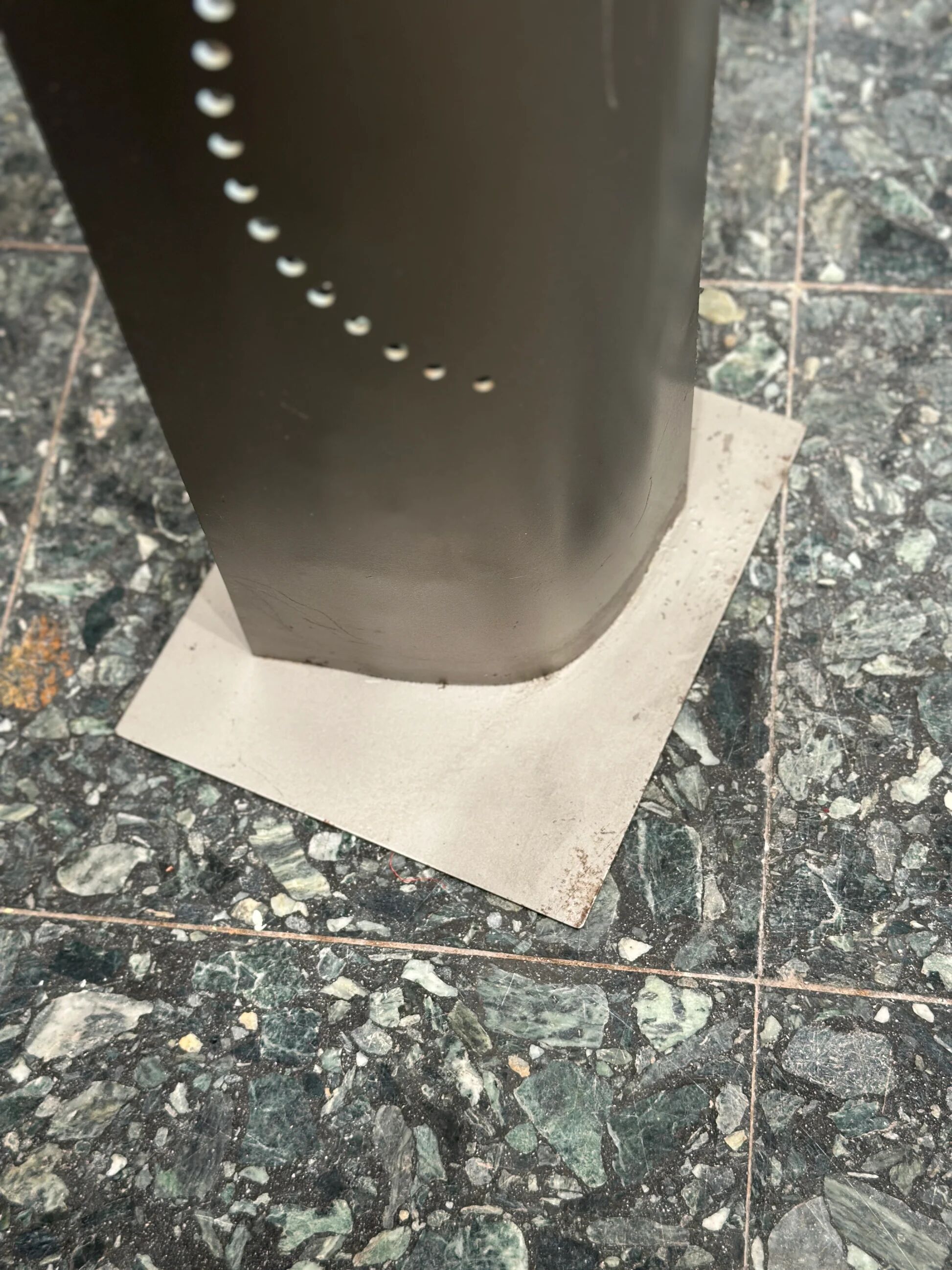 Vintage steel light sculpture floorlamp