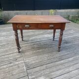 Ancienne table bistrot - 2 Tiroirs - Bois