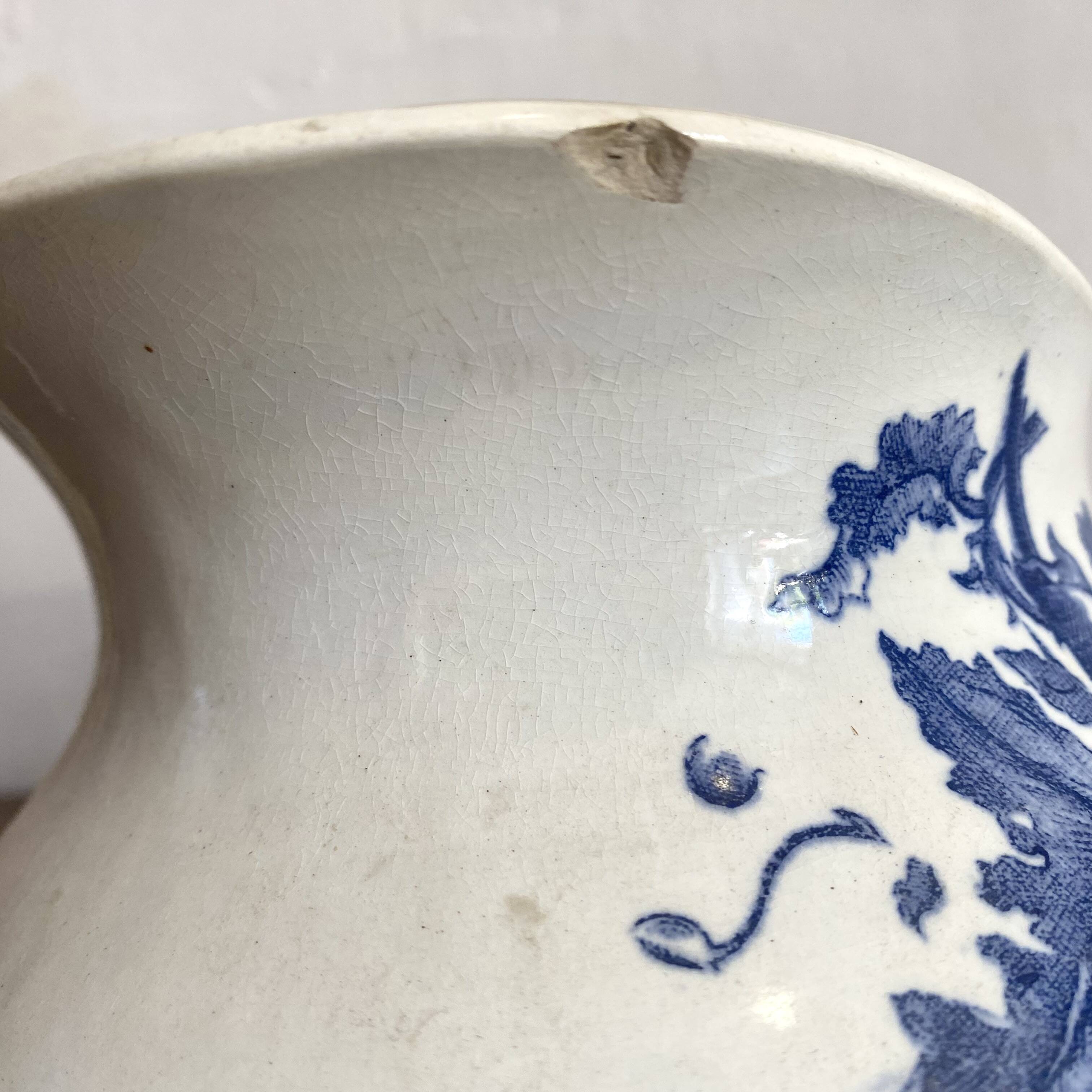 pitcher, jug in cobalt blue ironstone