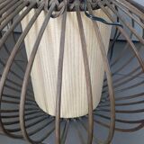 Lustre en rotin vintage