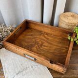 Top in raw wood "Badoit"