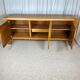 Large French sideboard in solid elm, 1970, attributed to Atelier Chauvin.