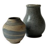 Set of 2 handmade ceramic vases