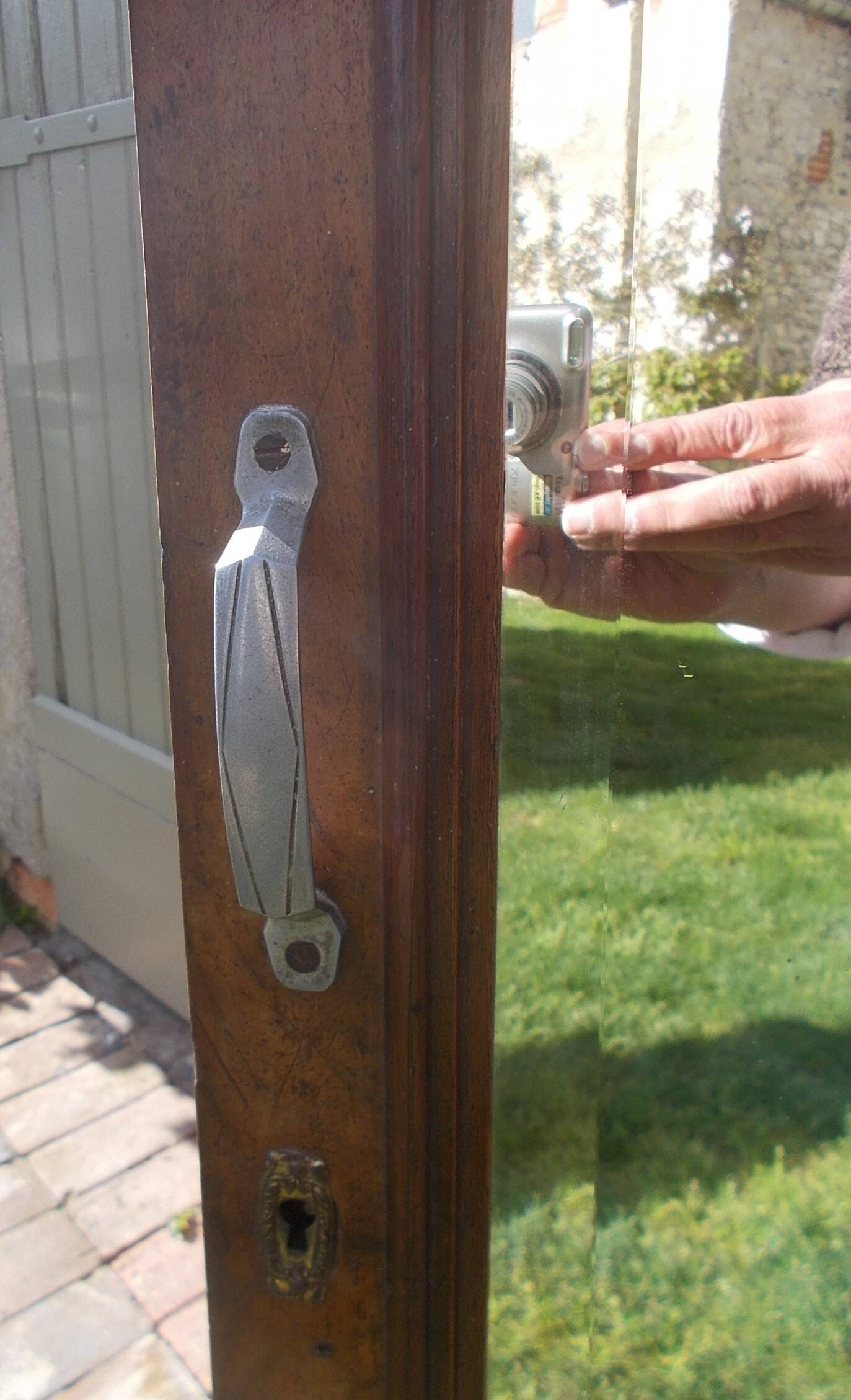 Wooden mirror door