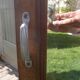Wooden mirror door