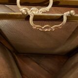 Brass and bronze steel firewall 4 panels XIX°