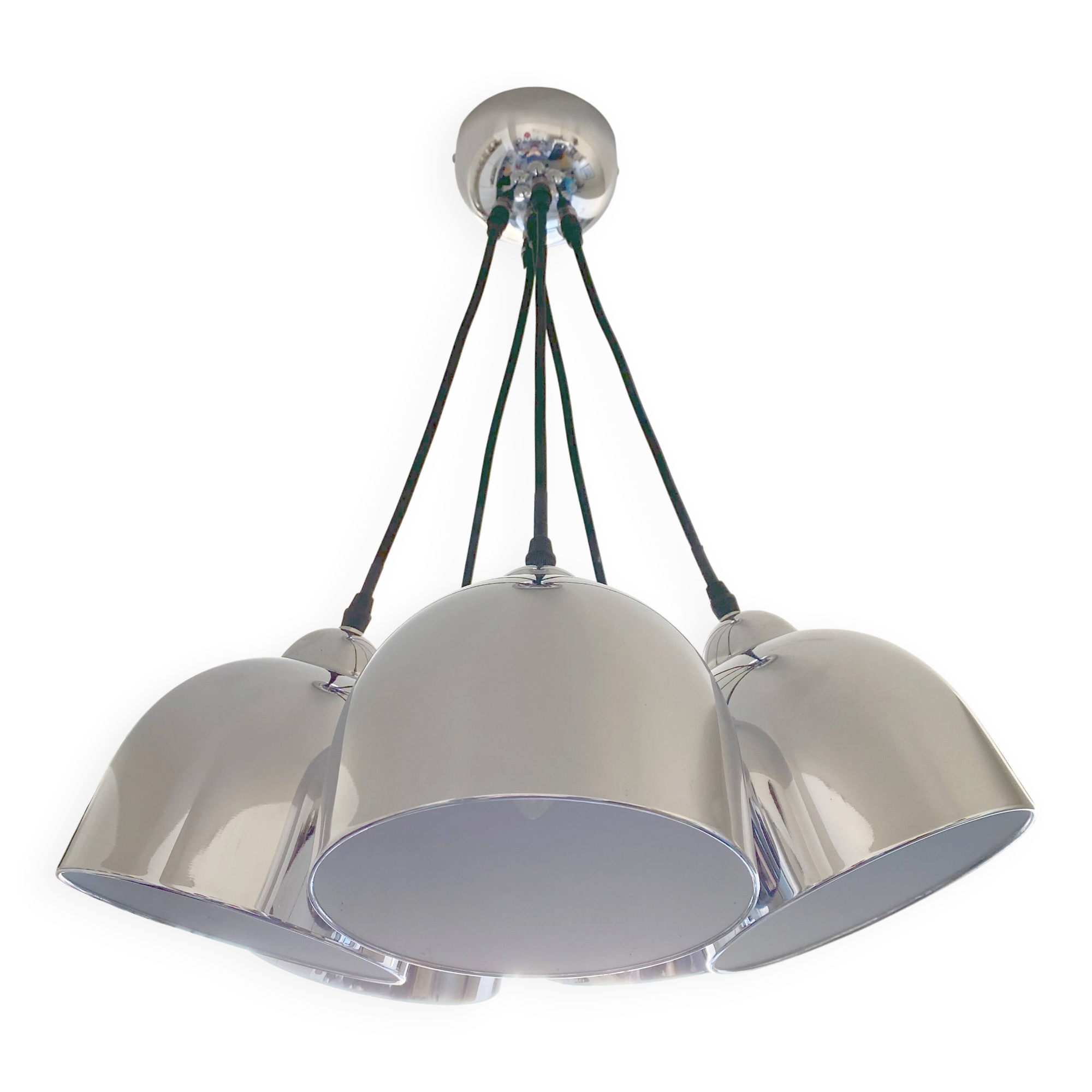Suspended bell luminaires