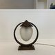 Sculptural Art Deco Table Lamp With Frosted Glass Shade, 1930s