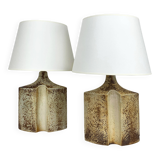 Pair of Haico Nitzsche ceramic table lamps for Soholm, Denmark