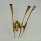Single Brass Wall Sconce by Oscar Torlasco for Lumi Milano, Italy 1950s