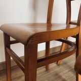 4 camel Thonet bistro chairs