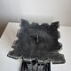 Vintage brutalist heavy wrought iron candle holder sculpture