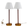 Nybro Armaturfabrik, desk lamps, brass, amber glass, Sweden, 1960s