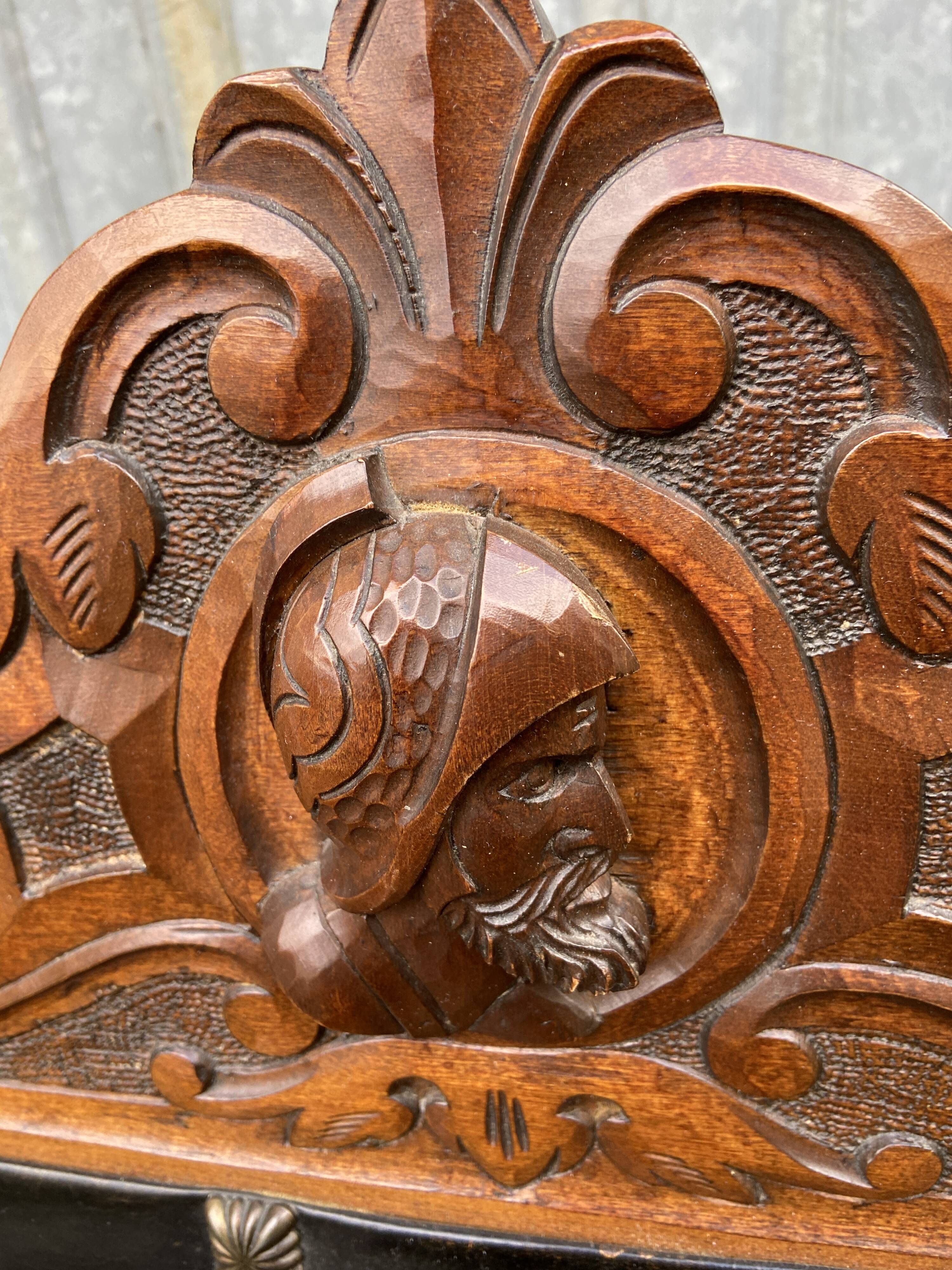 Pair of Throne Armchairs Spanish Renaissance style French Spanish armchair leather from Cordoba 1960s