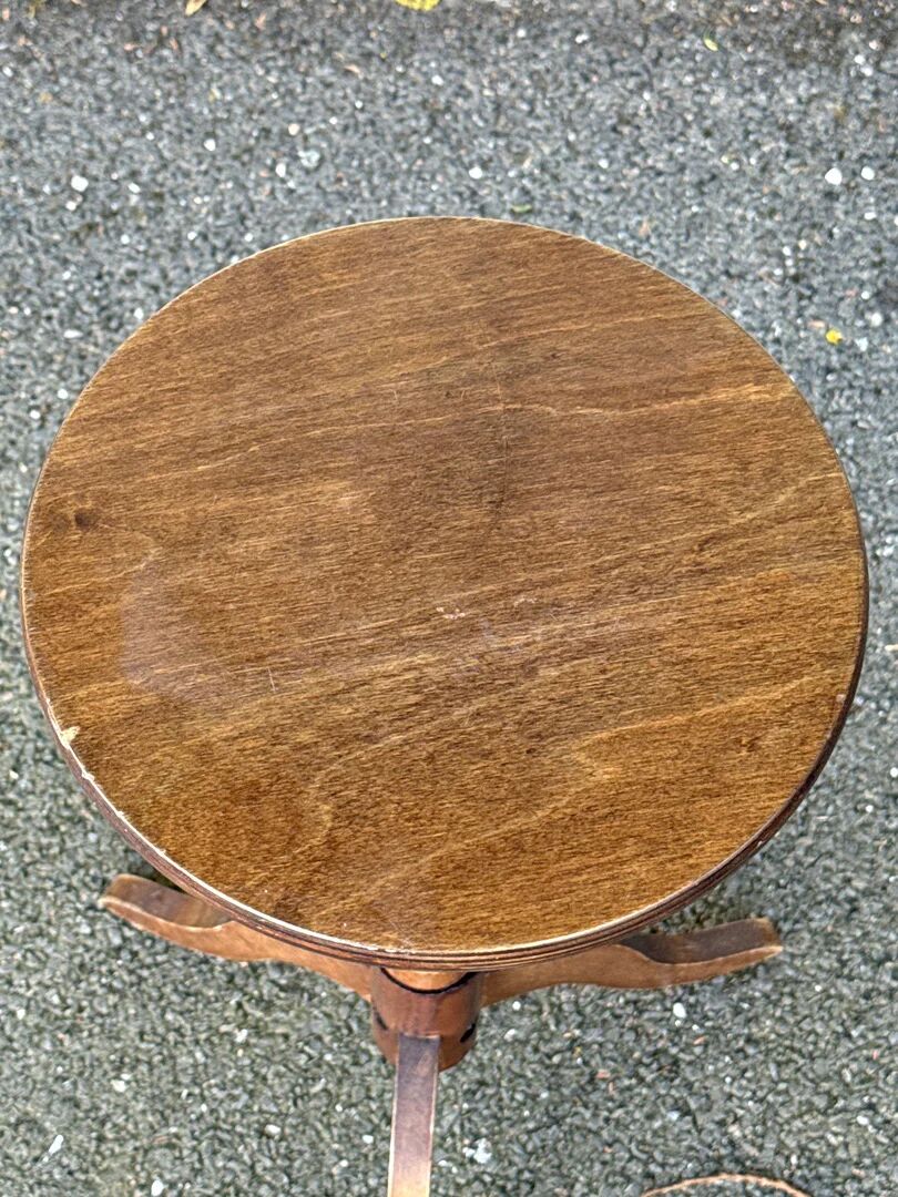 Sellette tripode vintage en bois