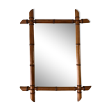 barber mirror style bamboo beech wood early twentieth century