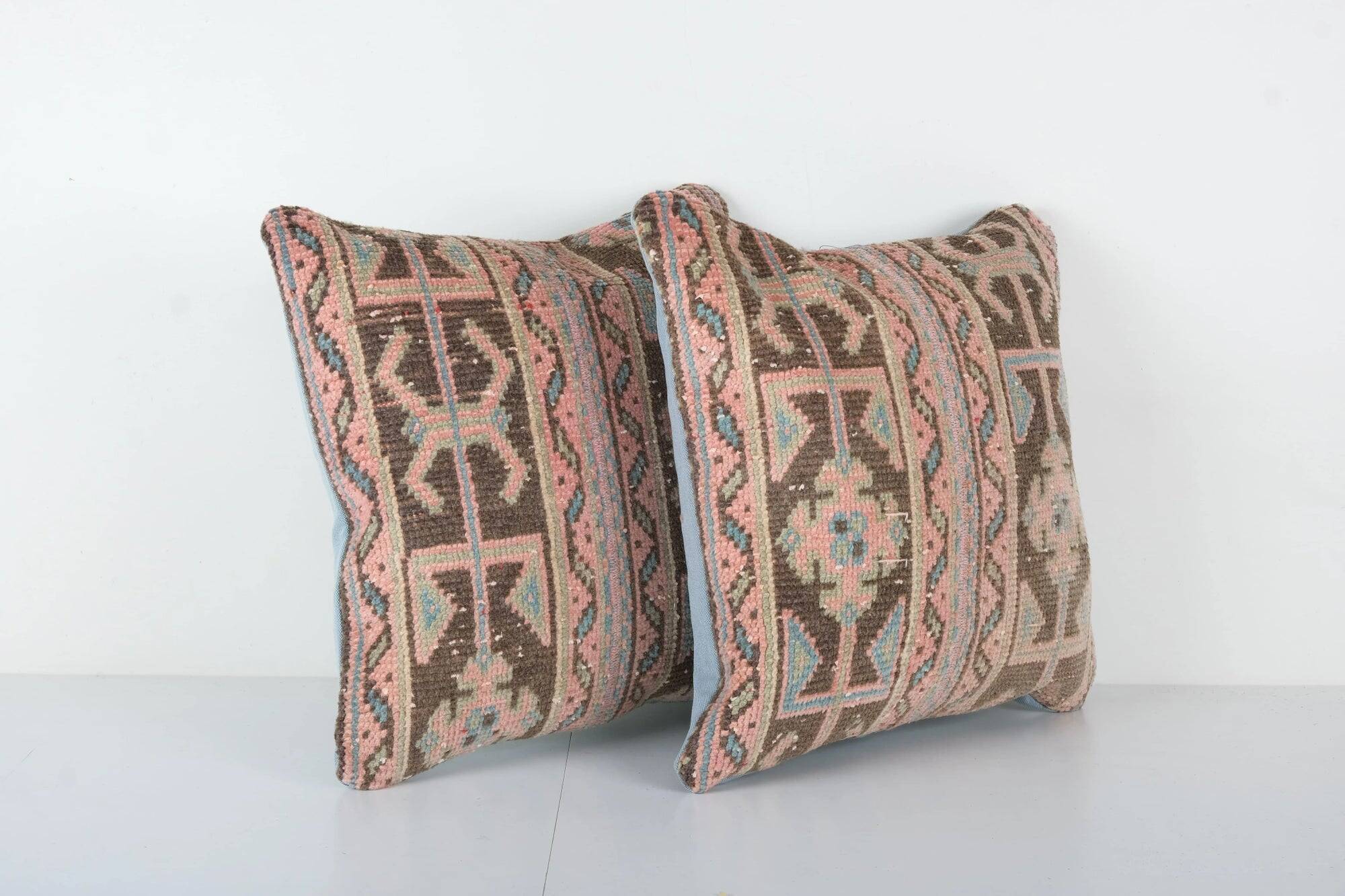 Set of 2 vintage Turkish cushion covers 51x51 cm