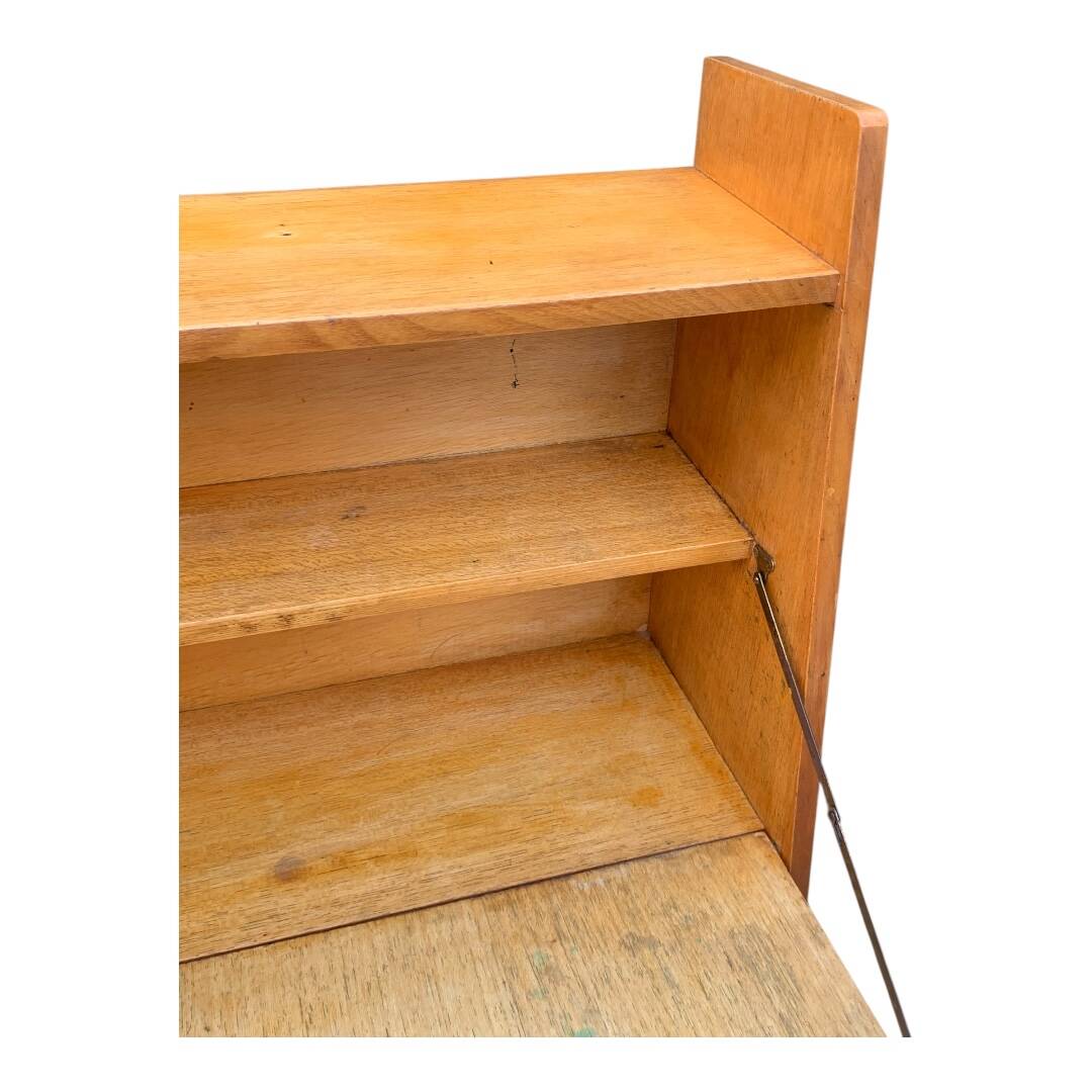 Vintage 1950s asymmetrical wall-mounted secretary desk