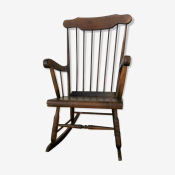 Rocking chair wooden armchair 1960